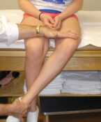 Lack of or excessive hip rotation